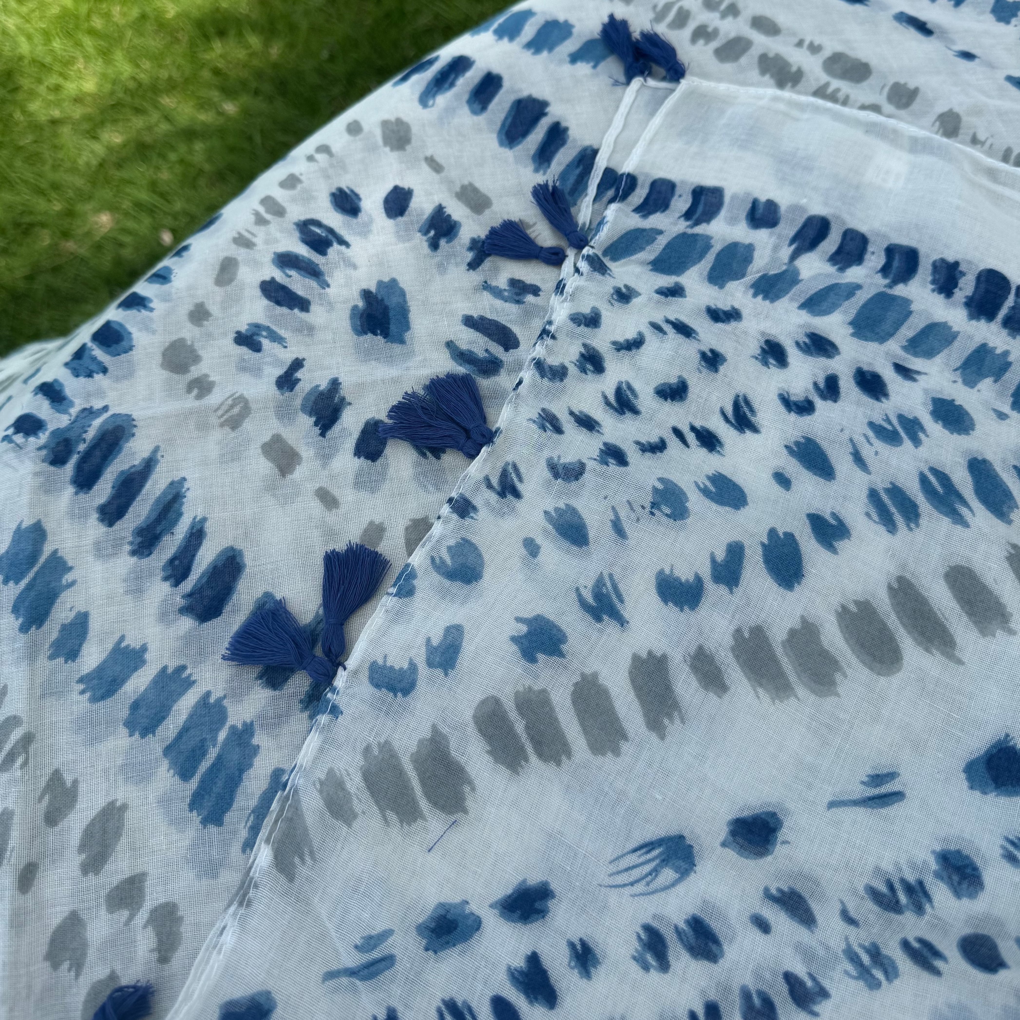 blue tie dye COVER UP